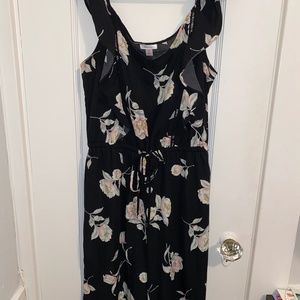 Navy Floral Jumpsuit